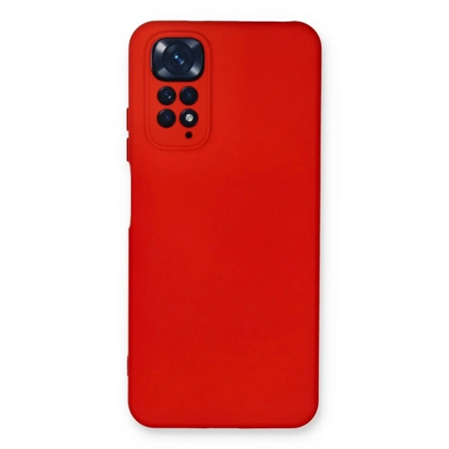 Mey İthalat®   Redmi Note 11 Kılıf Nano içi Kadife Silikon - Kırmızı