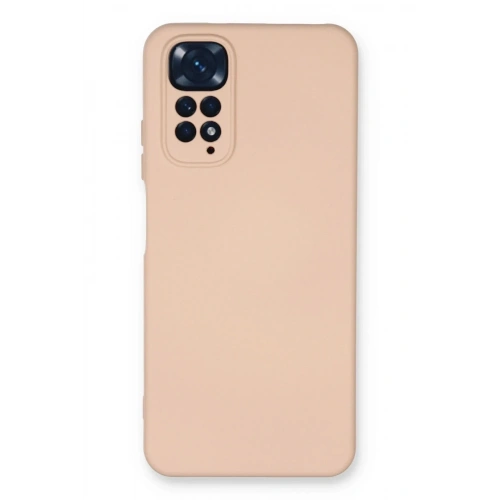Mey İthalat®   Redmi Note 11 Kılıf Nano içi Kadife Silikon - Pudra