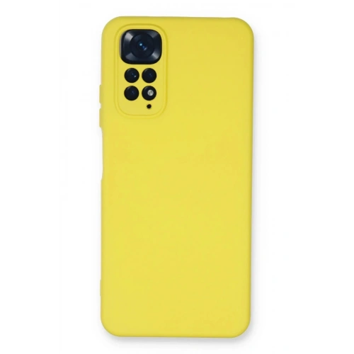 Mey İthalat®   Redmi Note 11 Kılıf Nano içi Kadife Silikon - Sarı