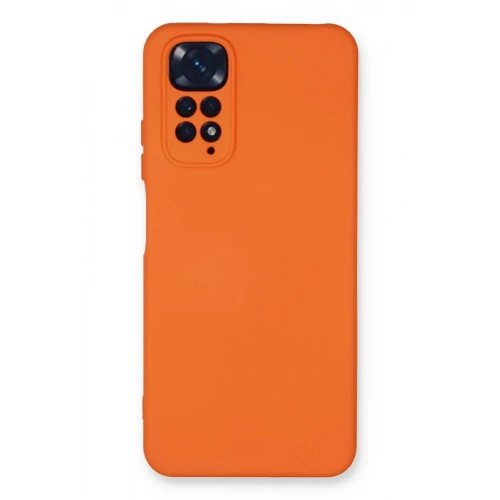 Mey İthalat®   Redmi Note 11 Kılıf Nano içi Kadife Silikon - Turuncu