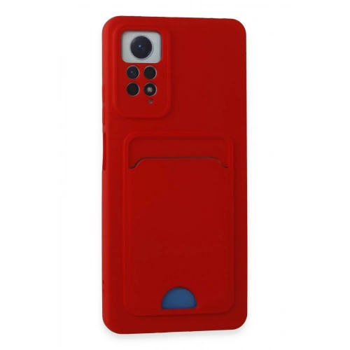 Mey İthalat®   Redmi Note 11 Pro Kılıf Kelvin Kartvizitli Silikon - Kırmızı