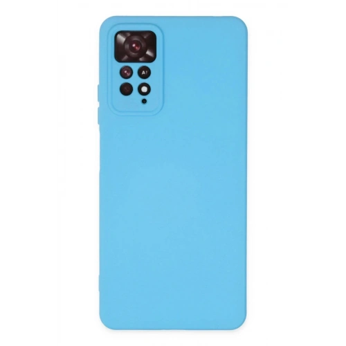 Mey İthalat®   Redmi Note 11 Pro Kılıf Nano içi Kadife Silikon - Mavi