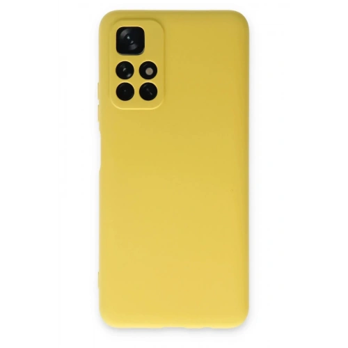Mey İthalat®   Redmi Note 11T Kılıf Nano içi Kadife Silikon - Sarı