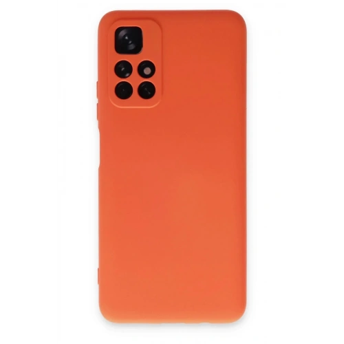 Mey İthalat®   Redmi Note 11T Kılıf Nano içi Kadife Silikon - Turuncu