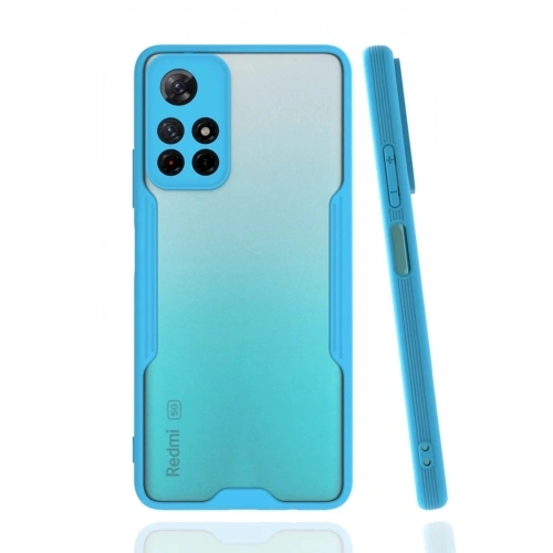 Mey İthalat®   Redmi Note 11T Kılıf Platin Silikon - Mavi
