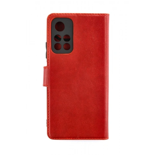 Mey İthalat®   Redmi Note 11T Kılıf Trend S Plus Kapaklı Kılıf - Kırmızı
