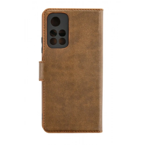 Mey İthalat®   Redmi Note 11T Kılıf Trend S Plus Kapaklı Kılıf - Taba