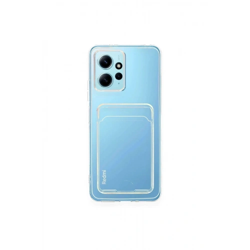 Mey İthalat®   Redmi Note 12 4G Kılıf Kart Şeffaf Silikon - Şeffaf