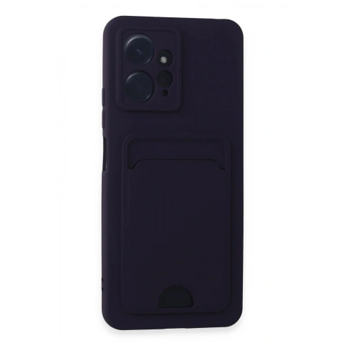 Mey İthalat®   Redmi Note 12 4G Kılıf Kelvin Kartvizitli Silikon - Derin Mor