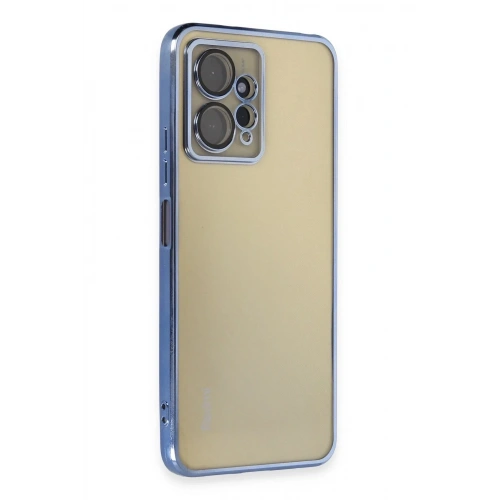 Mey İthalat®   Redmi Note 12 4G Kılıf  Lensli Silikon - Açık Mavi