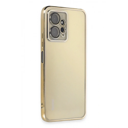 Mey İthalat®   Redmi Note 12 4G Kılıf  Lensli Silikon - Gold
