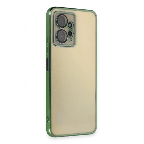 Mey İthalat®   Redmi Note 12 4G Kılıf  Lensli Silikon - Yeşil