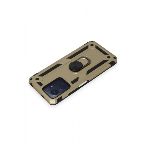 Mey İthalat®   Redmi Note 12 4G Kılıf Sofya Yüzüklü Silikon Kapak - Gold