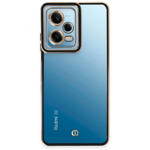 Mey İthalat®   Redmi Note 12 5G Kılıf Liva Lens Silikon - Siyah