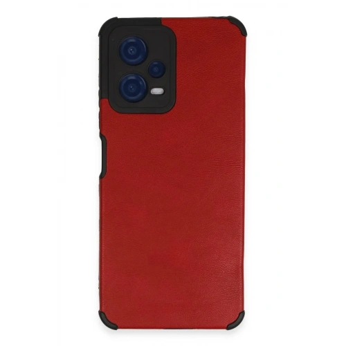 Mey İthalat®   Redmi Note 12 5G Kılıf Loop Deri Silikon - Kırmızı