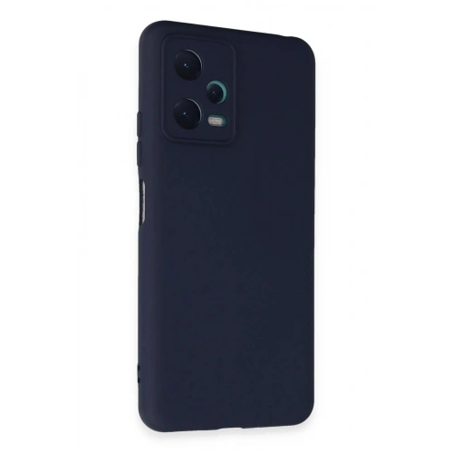 Mey İthalat®   Redmi Note 12 5G Kılıf Nano içi Kadife Silikon - Lacivert