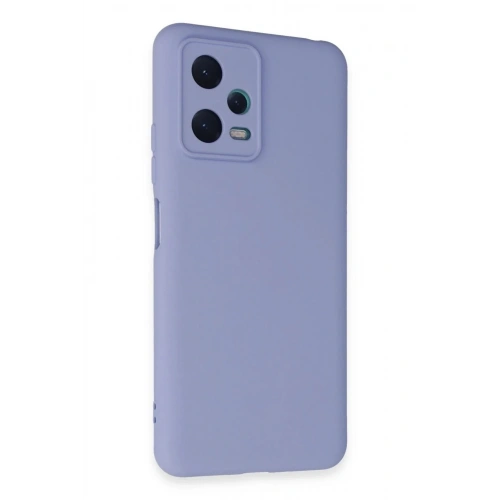Mey İthalat®   Redmi Note 12 5G Kılıf Nano içi Kadife Silikon - Lila