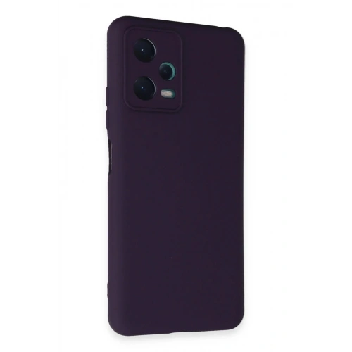 Mey İthalat®   Redmi Note 12 5G Kılıf Nano içi Kadife Silikon - Mor