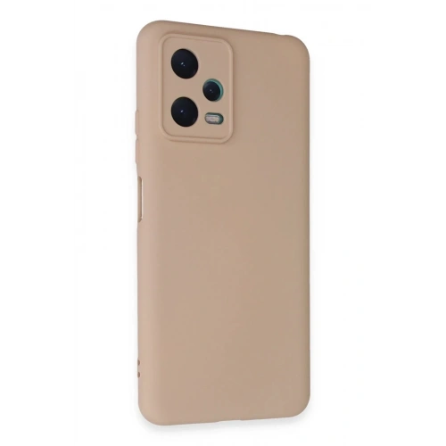 Mey İthalat®   Redmi Note 12 5G Kılıf Nano içi Kadife Silikon - Pudra