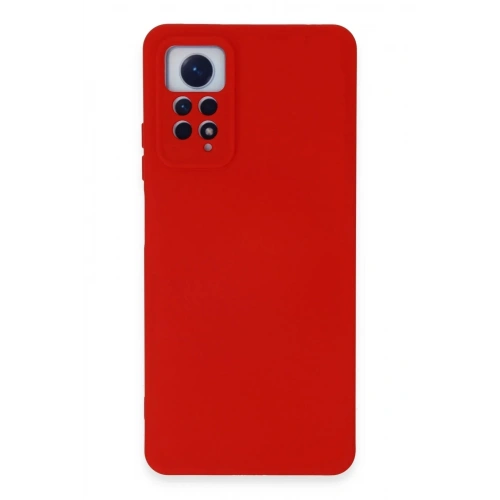 Mey İthalat®   Redmi Note 12 Pro 4G Kılıf Nano içi Kadife Silikon - Kırmızı