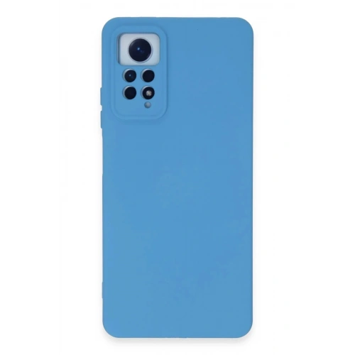 Mey İthalat®   Redmi Note 12 Pro 4G Kılıf Nano içi Kadife Silikon - Mavi