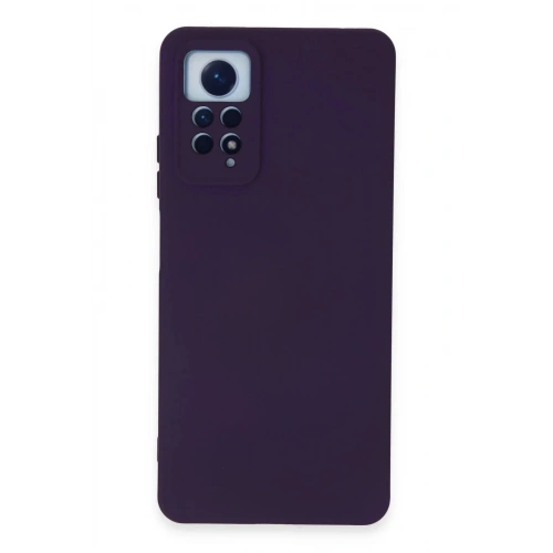 Mey İthalat®   Redmi Note 12 Pro 4G Kılıf Nano içi Kadife Silikon - Mor