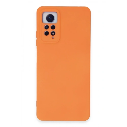 Mey İthalat®   Redmi Note 12 Pro 4G Kılıf Nano içi Kadife Silikon - Turuncu