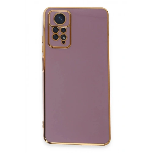 Mey İthalat®   Redmi Note 12 Pro 4G Kılıf Volet Silikon - Mor