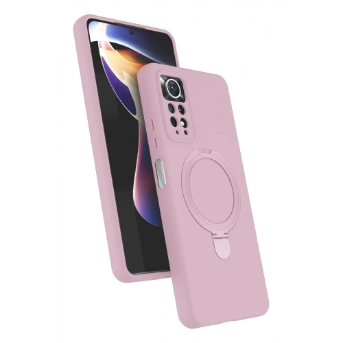 Mey İthalat®   Redmi Note 12 Pro 4G Regal Magsafe Standlı Kapak - Açık Pembe