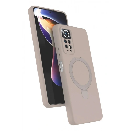 Mey İthalat®   Redmi Note 12 Pro 4G Regal Magsafe Standlı Kapak - Çöl Titanyum