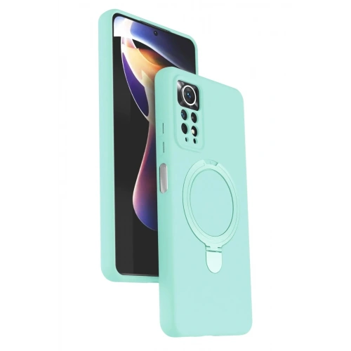 Mey İthalat®   Redmi Note 12 Pro 4G Regal Magsafe Standlı Kapak - Su Yeşili