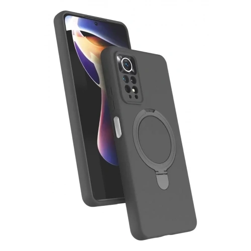 Mey İthalat®   Redmi Note 12 Pro 4G Regal Magsafe Standlı Kapak - Titan Gri