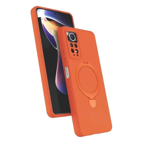 Mey İthalat®   Redmi Note 12 Pro 4G Regal Magsafe Standlı Kapak - Turuncu
