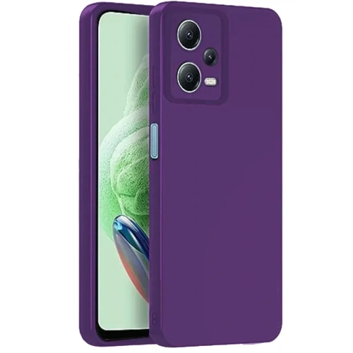 Mey İthalat®   Redmi Note 12 Pro 5G Kılıf Nano içi Kadife Silikon - Mor