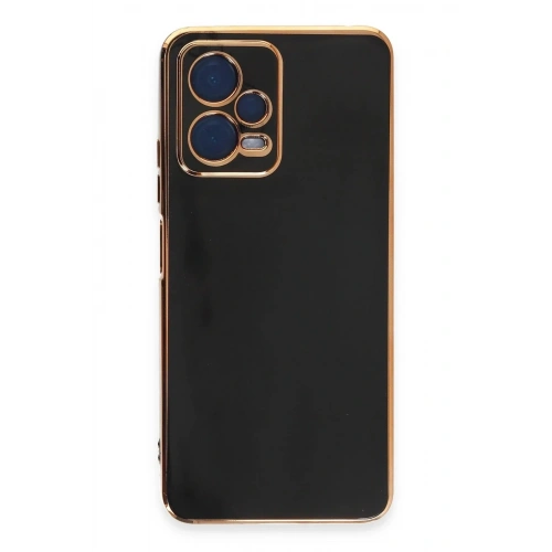 Mey İthalat®   Redmi Note 12 Pro 5G Kılıf Volet Silikon - Siyah