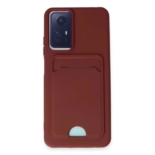Mey İthalat®   Redmi Note 12S Kılıf Kelvin Kartvizitli Silikon - Bordo