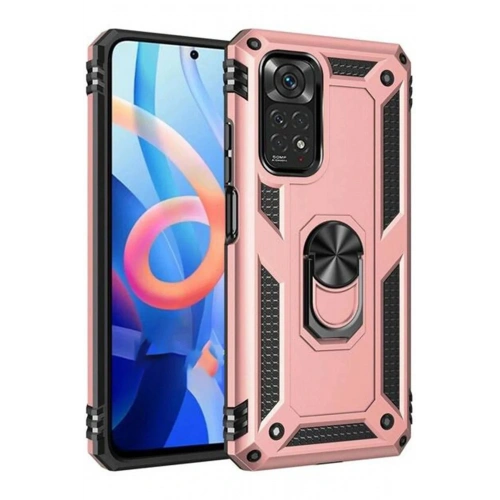 Mey İthalat®   Redmi Note 12S Kılıf Sofya Yüzüklü Silikon Kapak - Rose