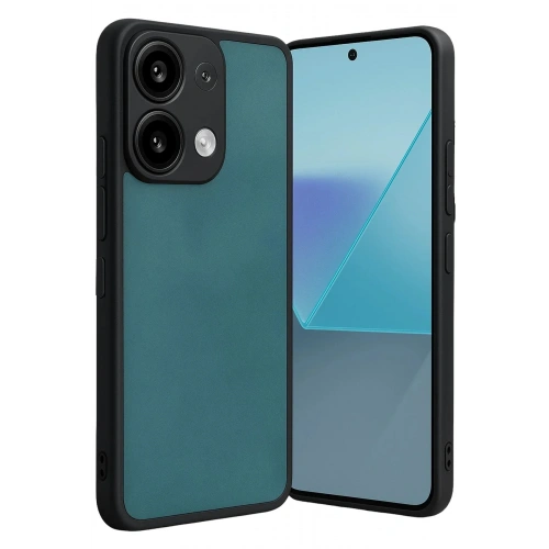Mey İthalat®   Redmi Note 13 4G Kılıf Aras Deri Kapak - Açık Yeşil