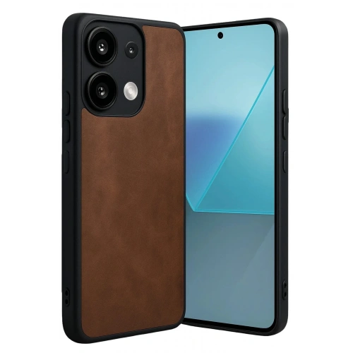 Mey İthalat®   Redmi Note 13 4G Kılıf Aras Deri Kapak - Taba