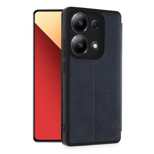 Mey İthalat®   Redmi Note 13 4G Kılıf Flip Cover - Lacivert