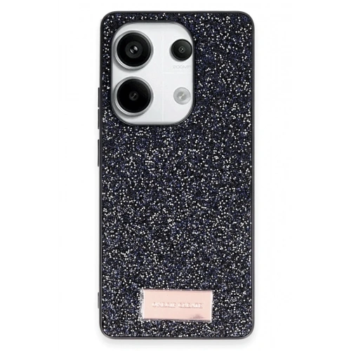 Mey İthalat®   Redmi Note 13 Pro 4G Bright Simli Kapak - Siyah