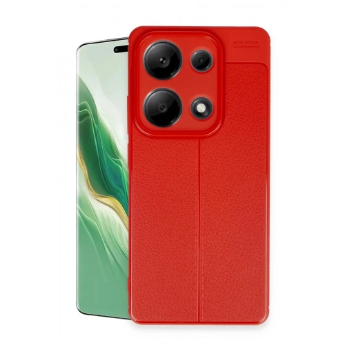 Mey İthalat®   Redmi Note 13 Pro 4G Kılıf Auto Focus Kapak - Kırmızı