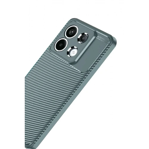 Mey İthalat®   Redmi Note 13 Pro 4G Kılıf Auto Focus Karbon Kapak - Gri