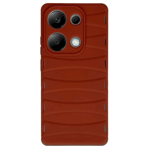 Mey İthalat®   Redmi Note 13 Pro 4G Kılıf Bibercas Silikon Kapak - Kırmızı