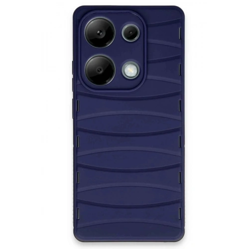 Mey İthalat®   Redmi Note 13 Pro 4G Kılıf Bibercas Silikon Kapak - Lacivert