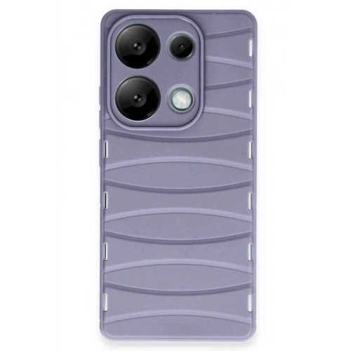 Mey İthalat®   Redmi Note 13 Pro 4G Kılıf Bibercas Silikon Kapak - Lila