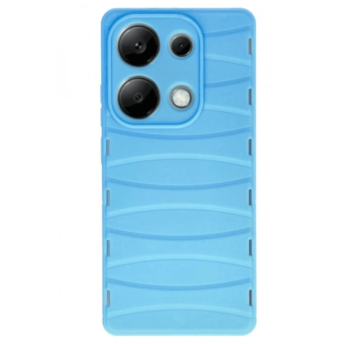 Mey İthalat®   Redmi Note 13 Pro 4G Kılıf Bibercas Silikon Kapak - Mavi