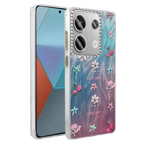 Mey İthalat®   Redmi Note 13 Pro 4G Kılıf Blade Aynalı Desenli Kapak - Desen 4