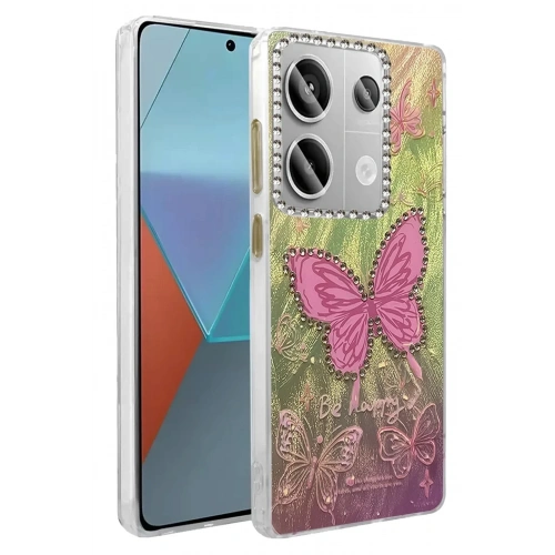 Mey İthalat®   Redmi Note 13 Pro 4G Kılıf Blade Aynalı Desenli Kapak - Desen 5