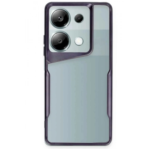 Mey İthalat®   Redmi Note 13 Pro 4G Kılıf Boyi Silikon Kapak - Derin Mor